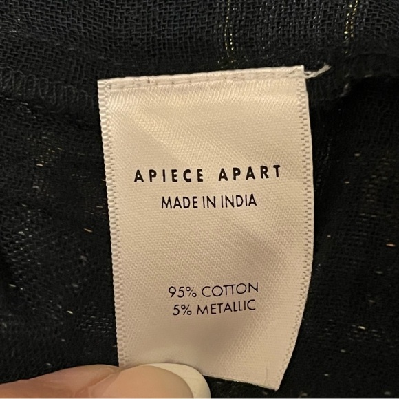 Apiece Apart Plaid Print asymmetric Knee-Length wrap Dress, gauzy cotton, sz 0 - Picture 13 of 14